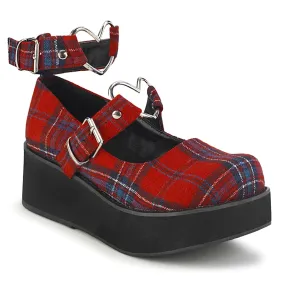 2 Inch Platform SPRITE-02 Red Plaid