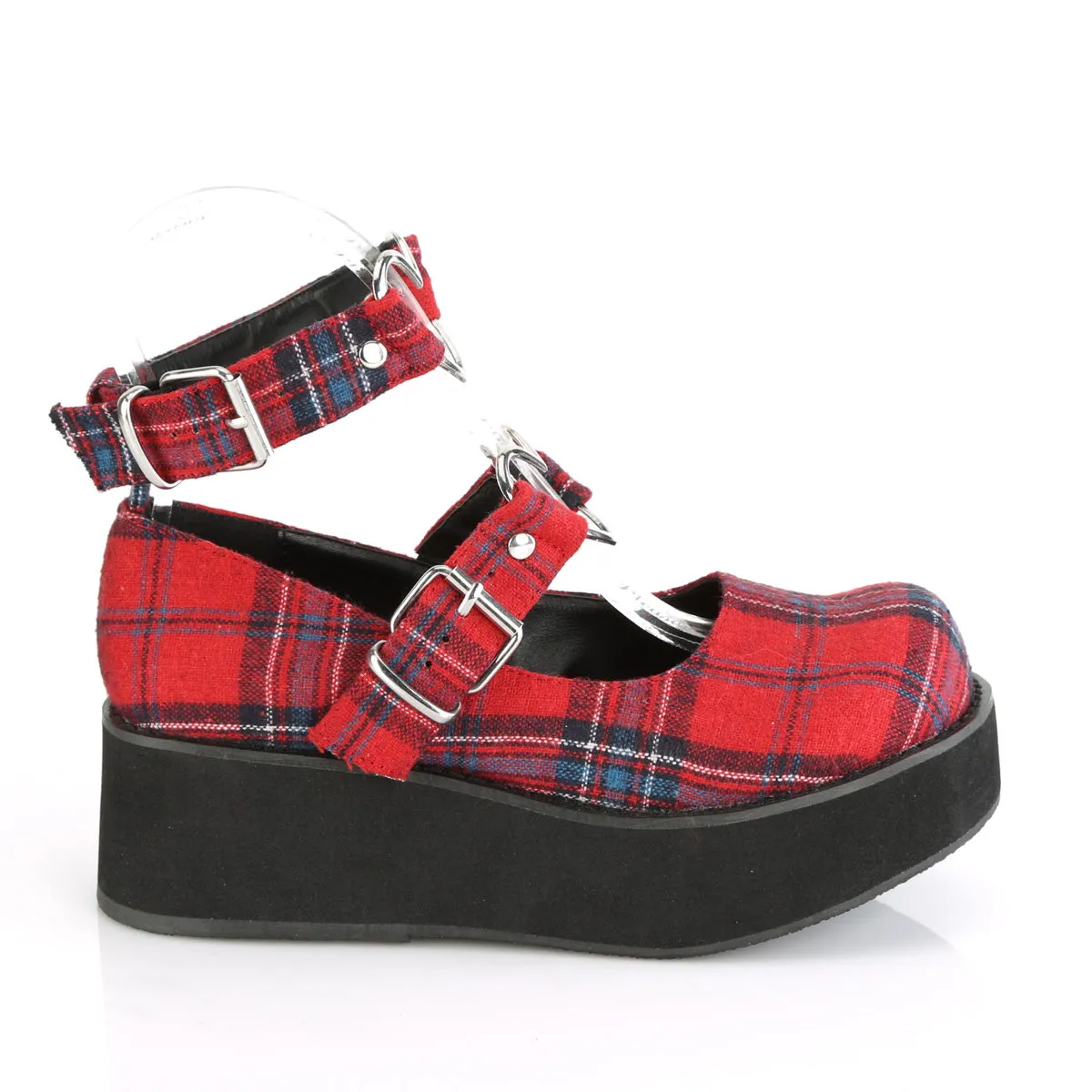 2 Inch Platform SPRITE-02 Red Plaid