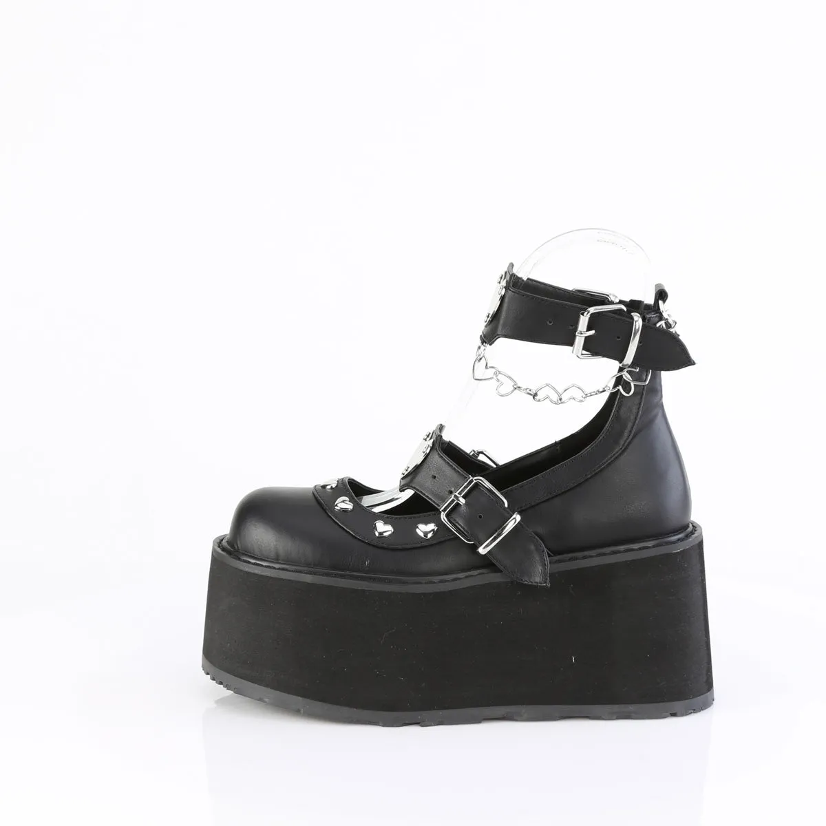 4 Inch Platform DAMNED-56 Black Vegan Leather