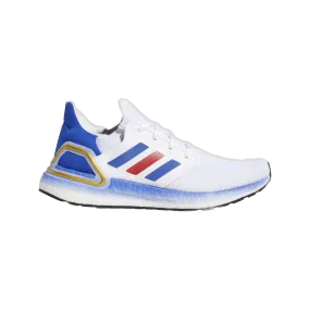 Adidas Men's Ultraboost 20 Shoes - Cloud White / Royal Blue / Scarlet