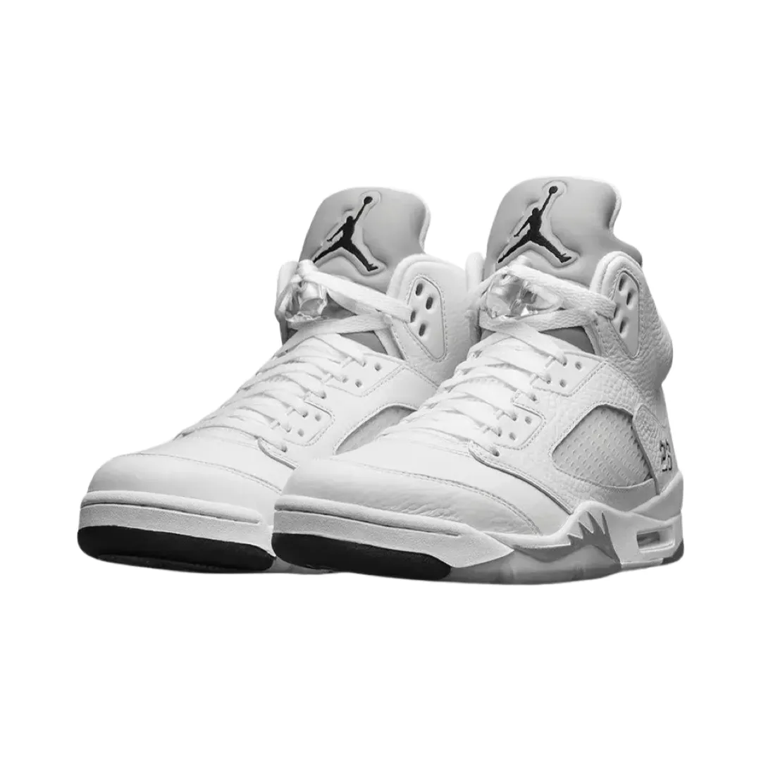 Air Jordan 5 Retro White Metallic Silver