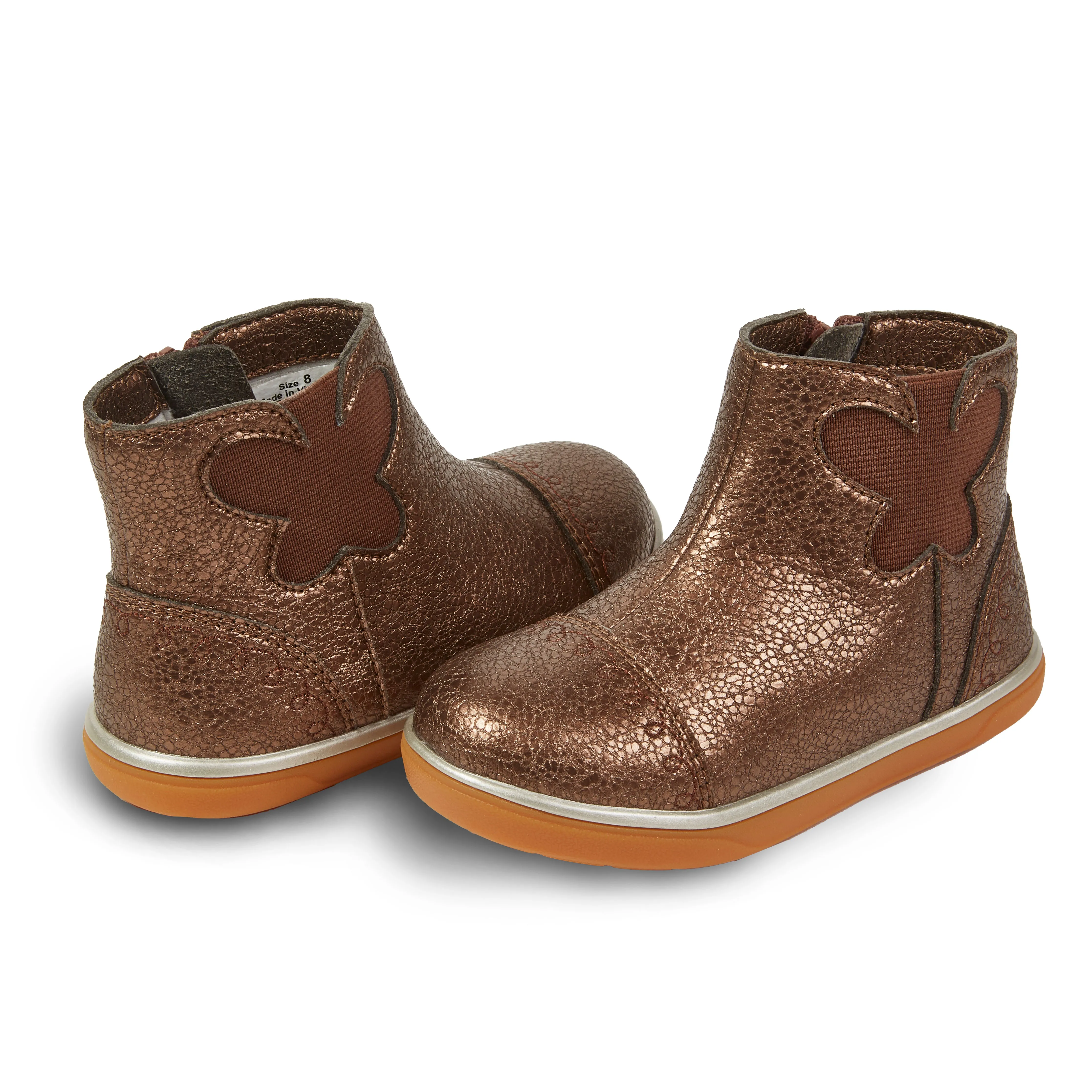 ALI WATERPROOF Ankle Boot | Brown Metallic