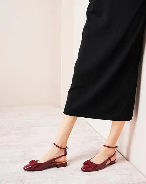 Ankle Strap Bow Slingback Mary Jane (Anita)