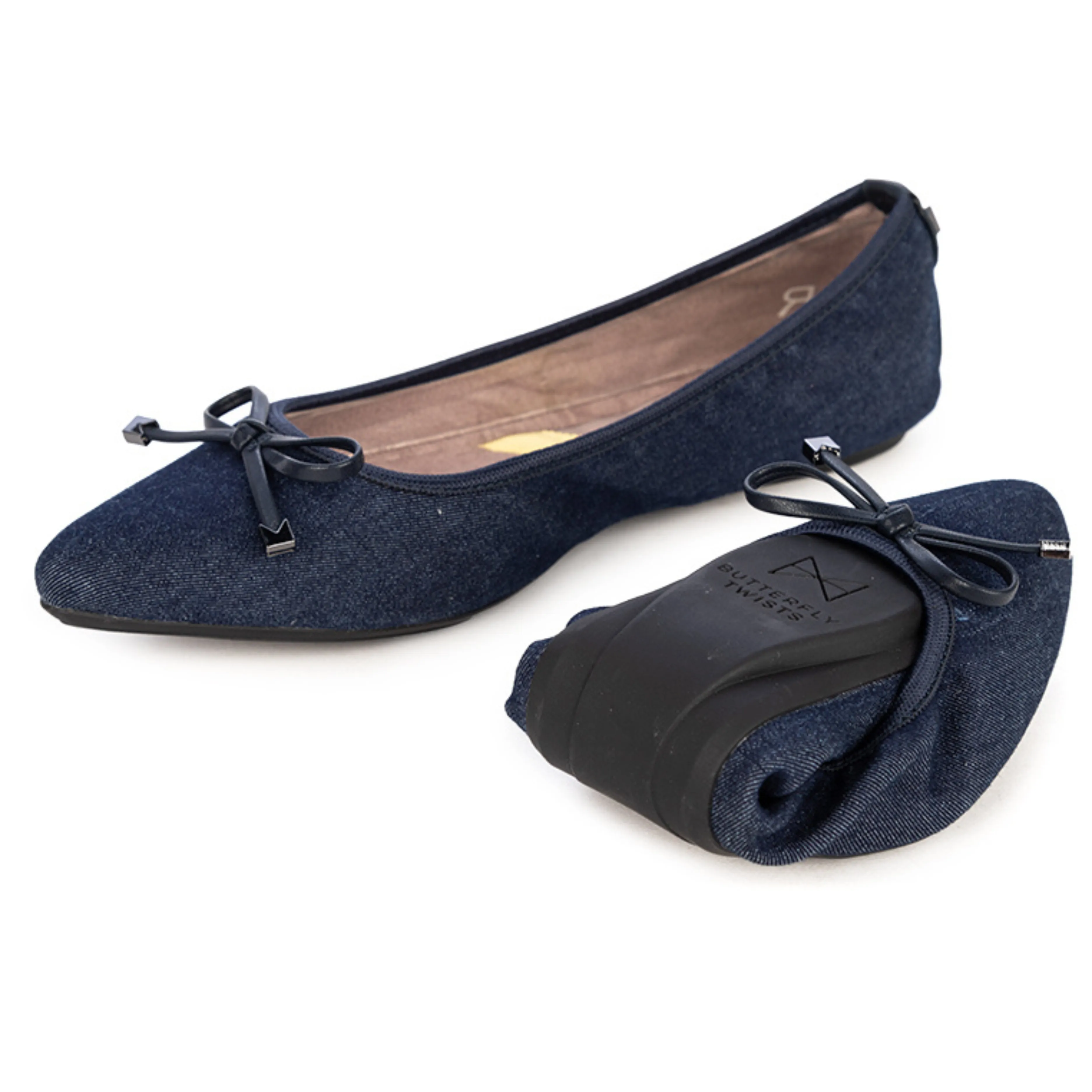 ANNIE Ballet Flat Shoes - Denim