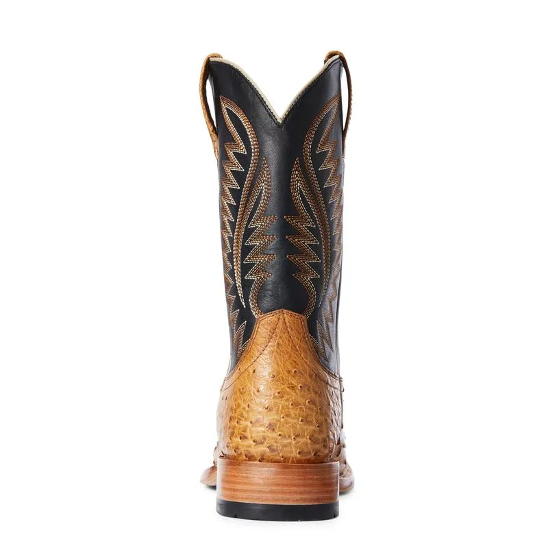 Ariat Men's Gallup Tan Full Quill Ostrich Western Boots 10034082