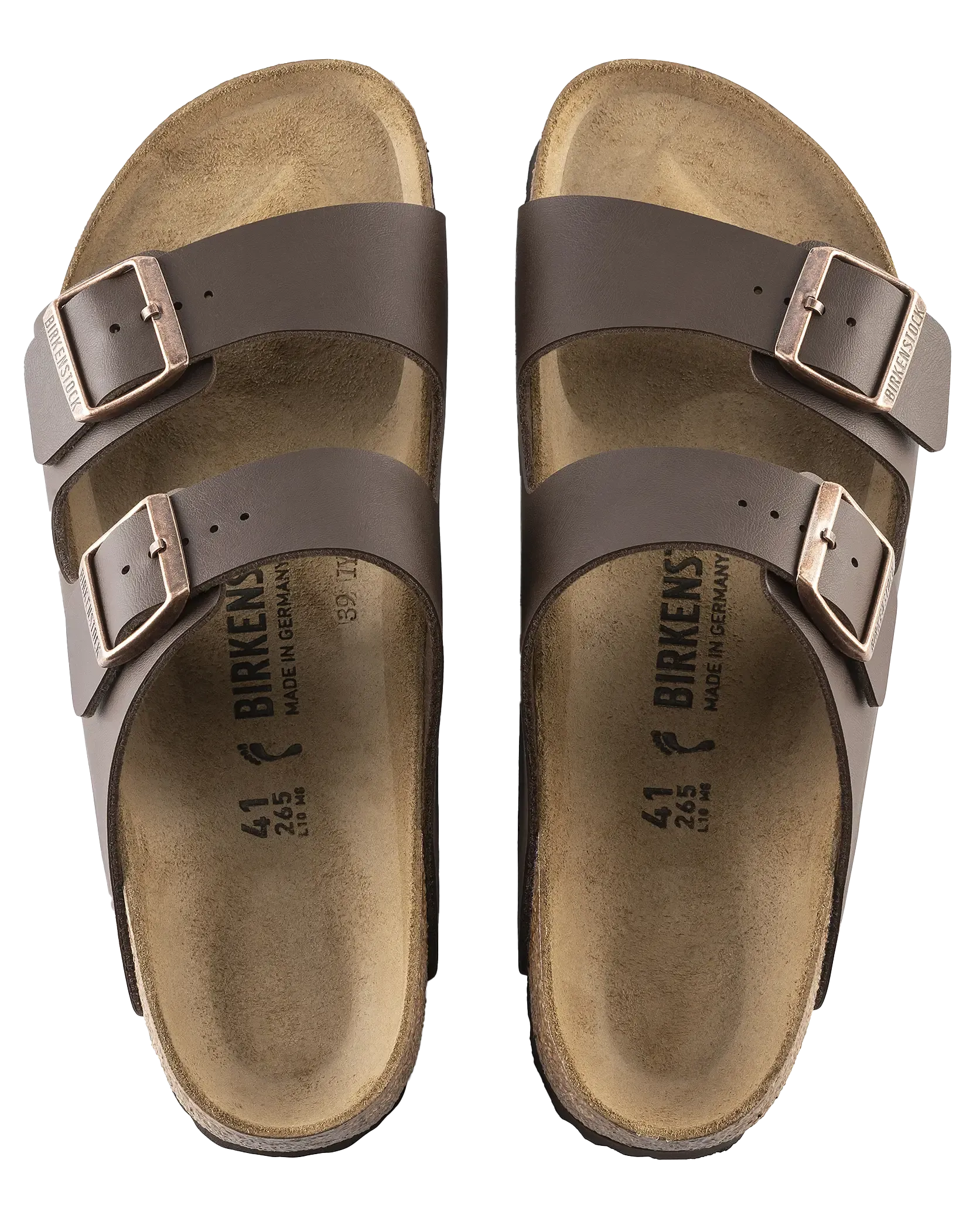 Arizona Natural Leather Sandals in Dark Brown