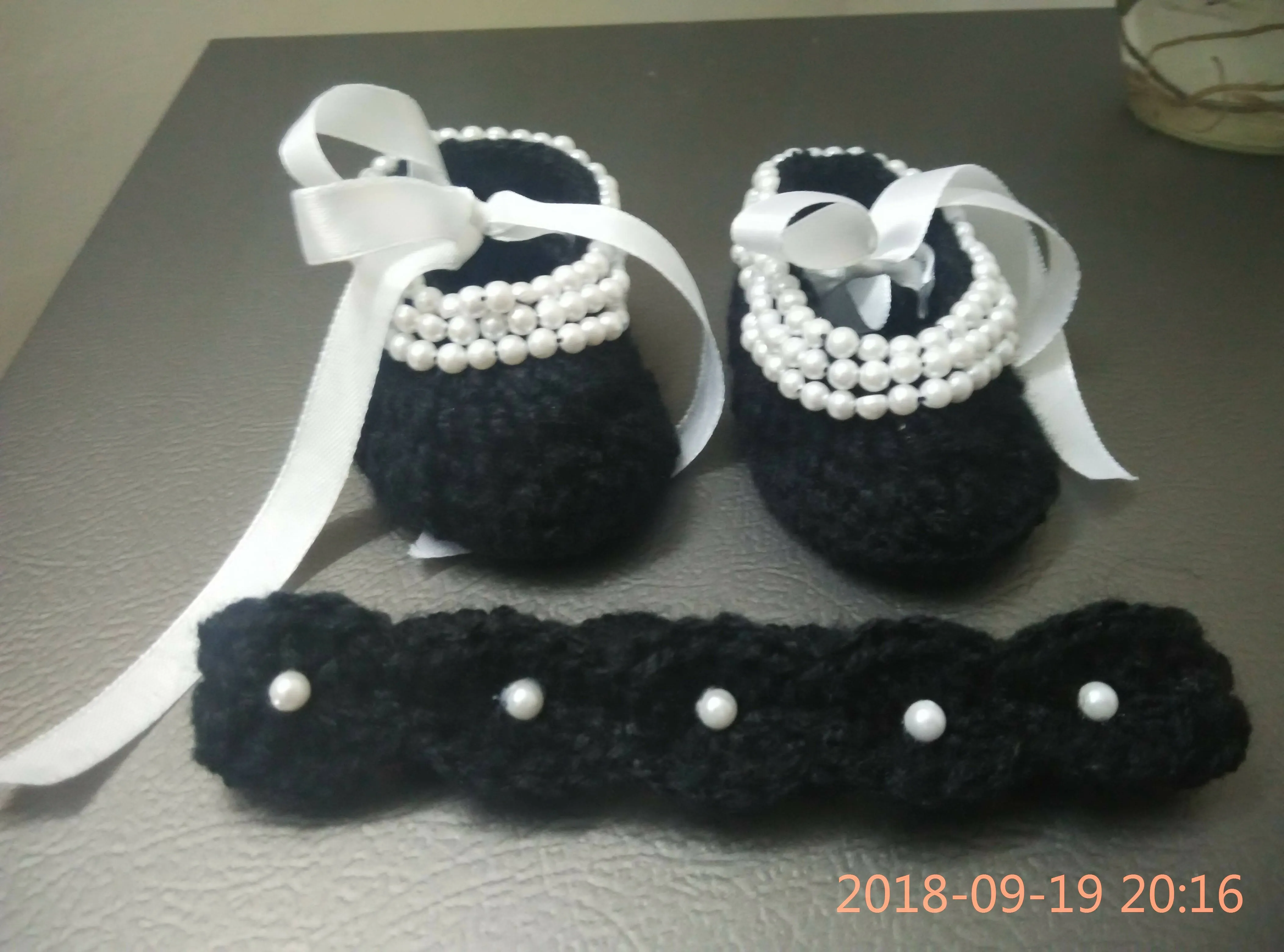 Baby Booties and headband set