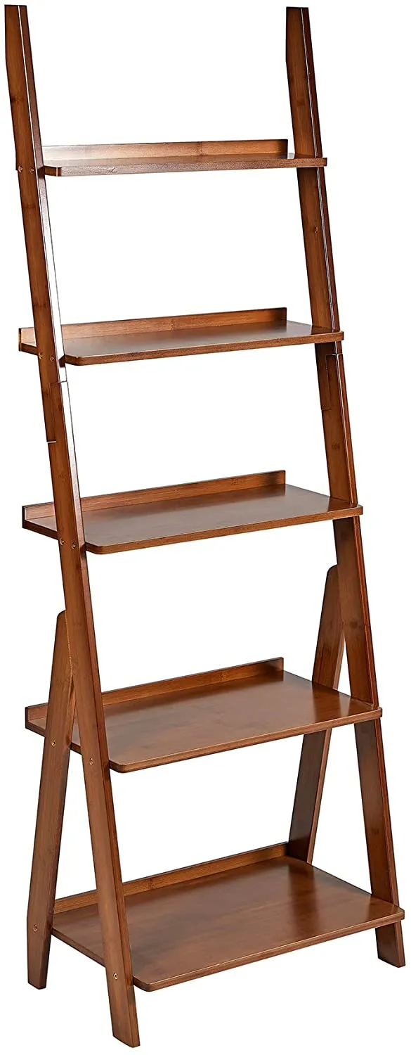 Bamboo Organizer Shelves Furniture Home Office, for Living Room, Kitchen, Office 5 Tier