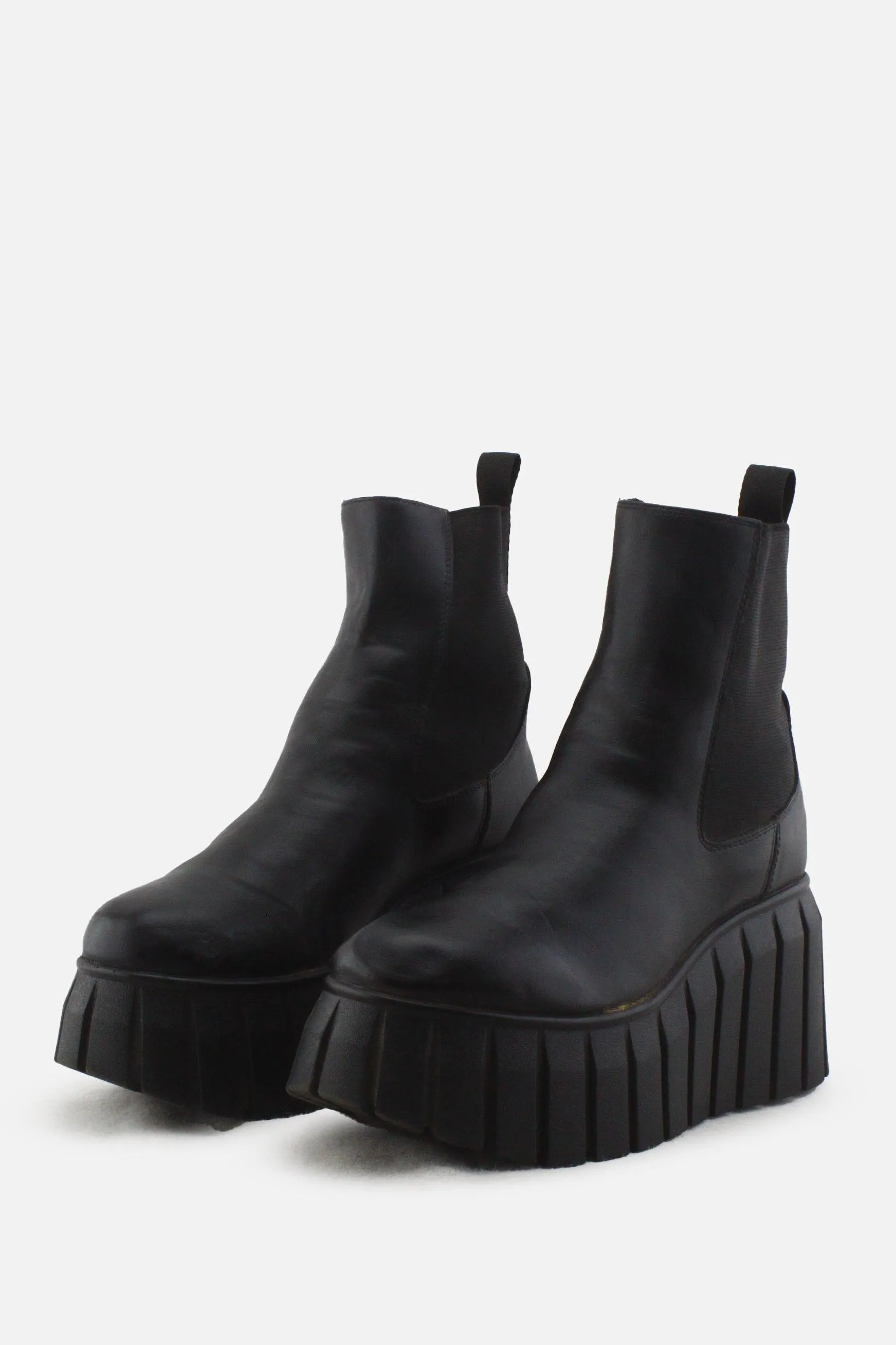 Bershka Stretchable Wedge Ankle Boots |100% Authentic Leather