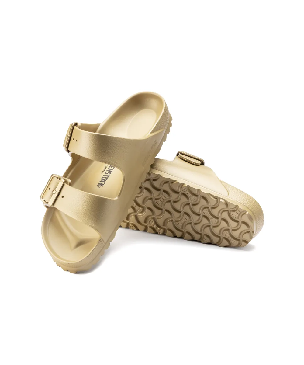 BIRKENSTOCK ARIZONA ESSENTIALS NARROW FIT IN GLAMOUR GOLD