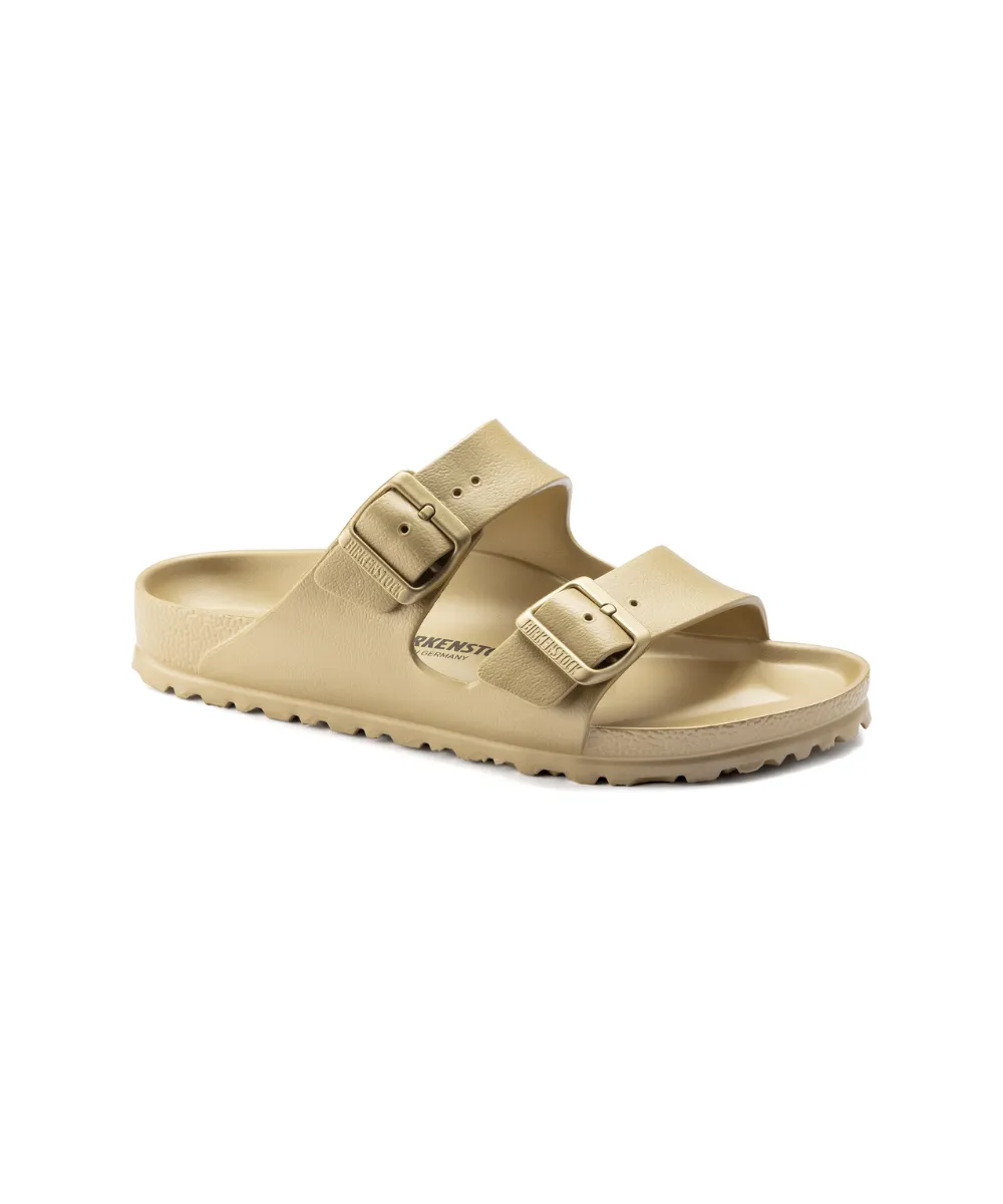 BIRKENSTOCK ARIZONA ESSENTIALS NARROW FIT IN GLAMOUR GOLD