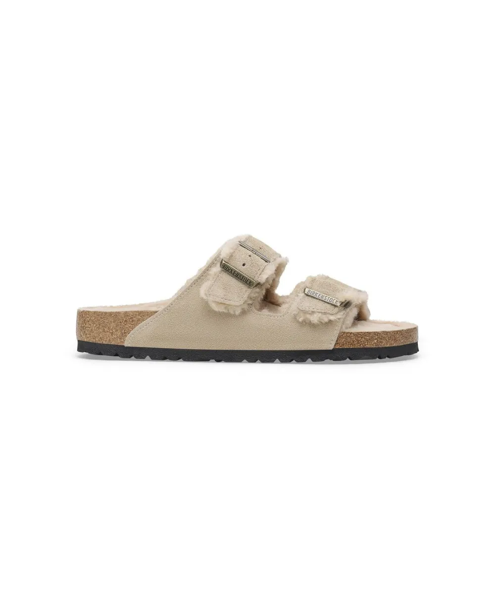 BIRKENSTOCK ARIZONA SHEARLING SUEDE LEATHER NARROW FIT