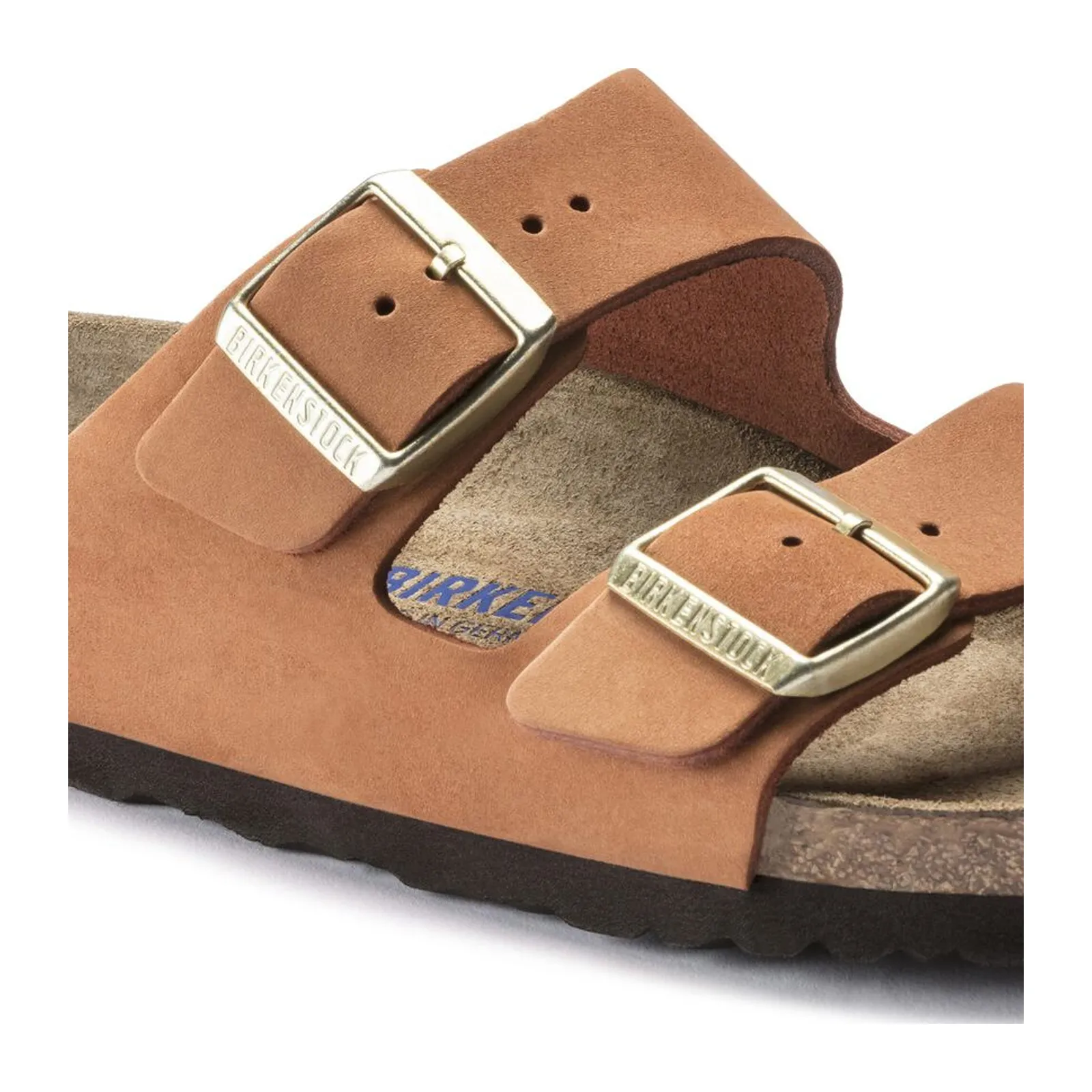 Birkenstock Arizona Soft Footbed Narrow Slide Sandal (Women) - Pecan Nubuck