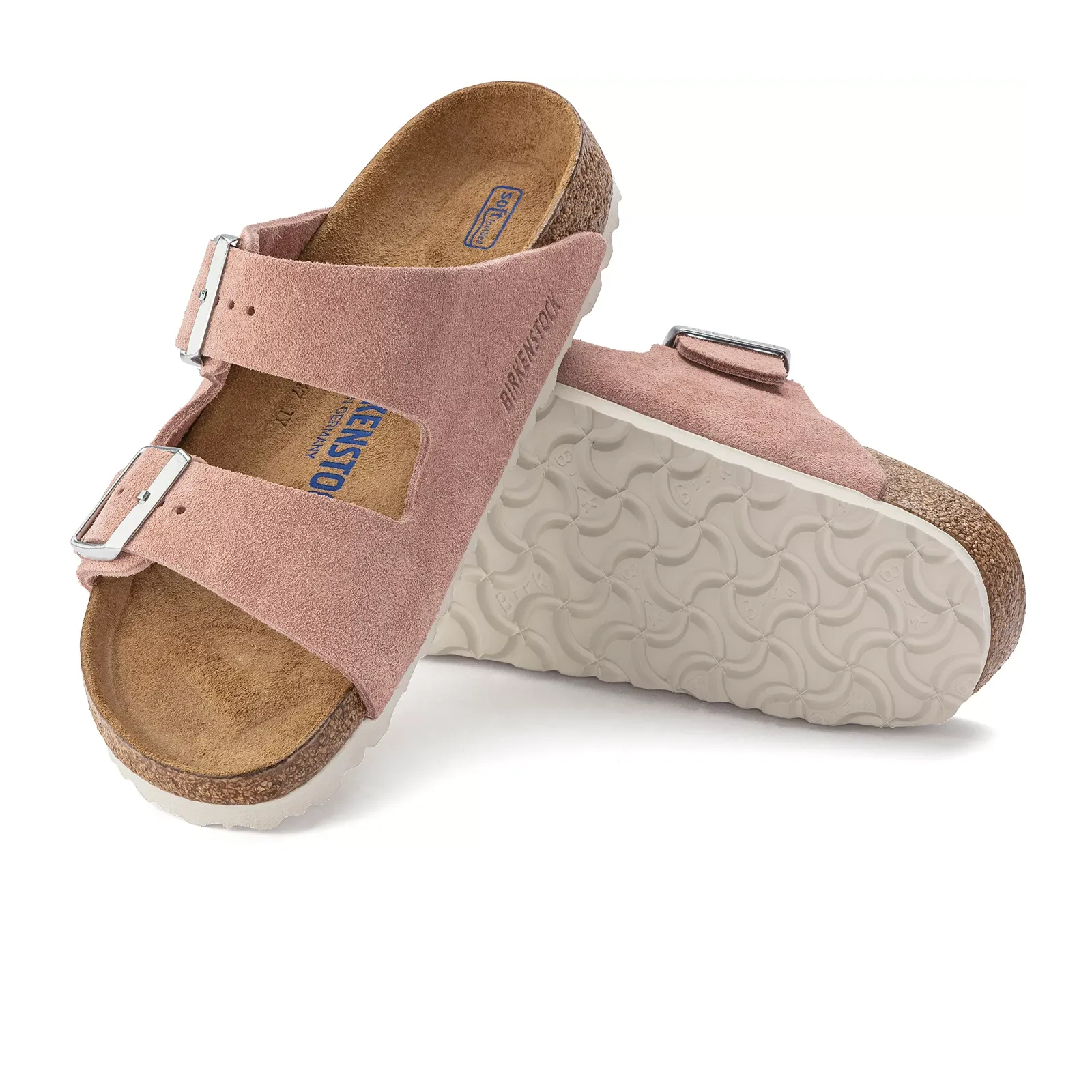 Birkenstock Arizona Soft Footbed Narrow Slide Sandal (Women) - Pink Clay Suede