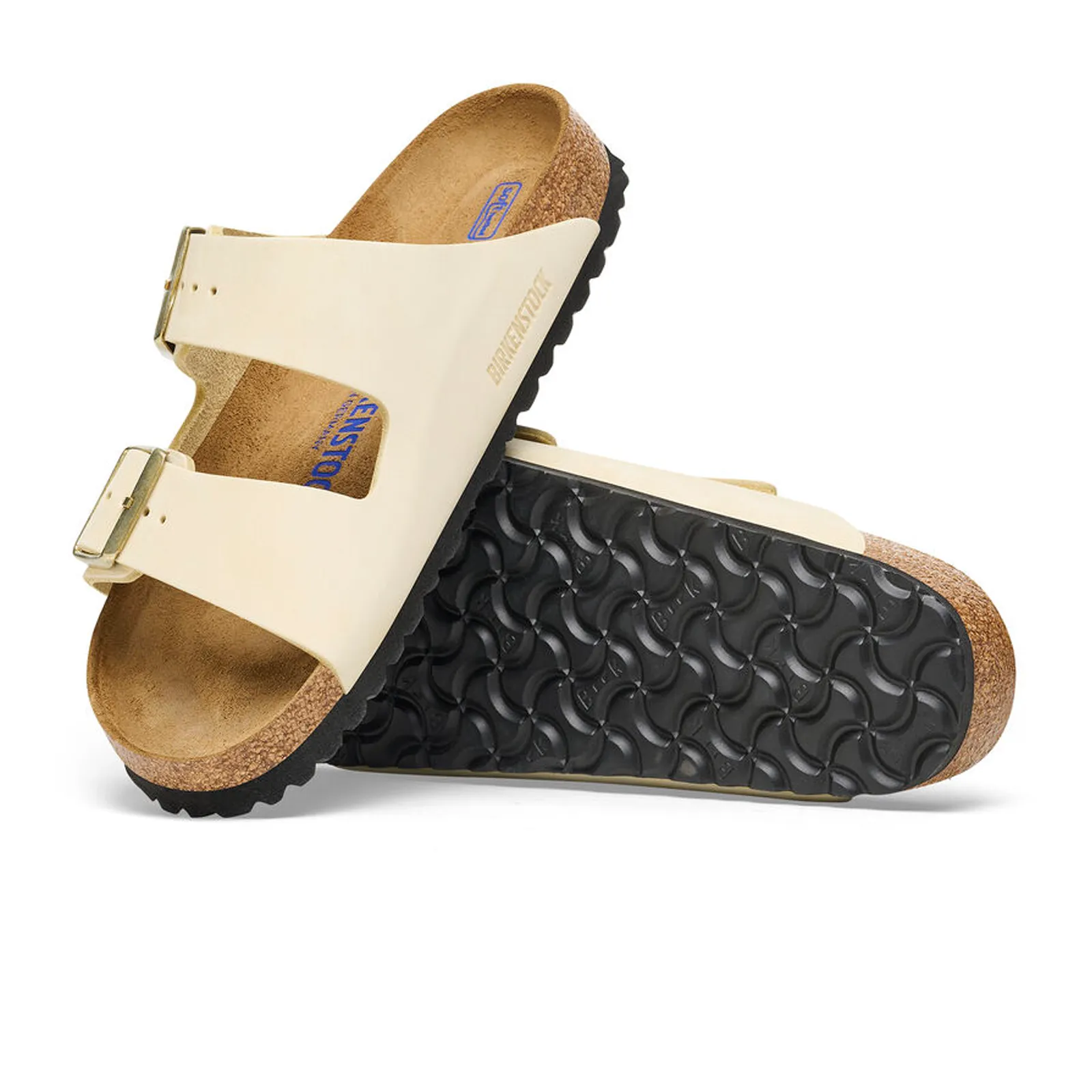 Birkenstock Arizona Soft Footbed Slide Sandal (Women) - Ecru Nubuck