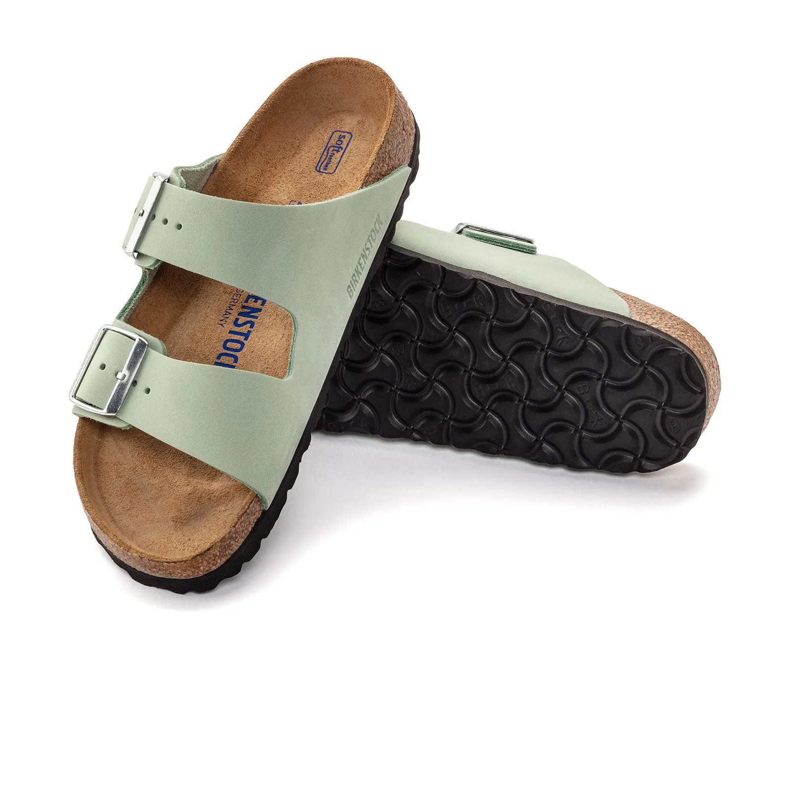 Birkenstock Arizona Soft Footbed Slide Sandal (Women) - Matcha Nubuck