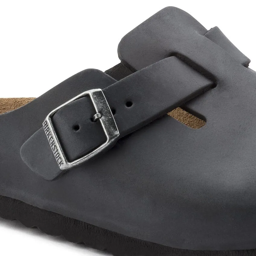 Birkenstock Boston Soft Footbed - Oiled Leather - Black