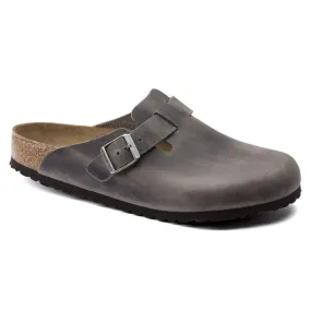 Birkenstock Boston Soft Footbed - Oiled Leather - Iron