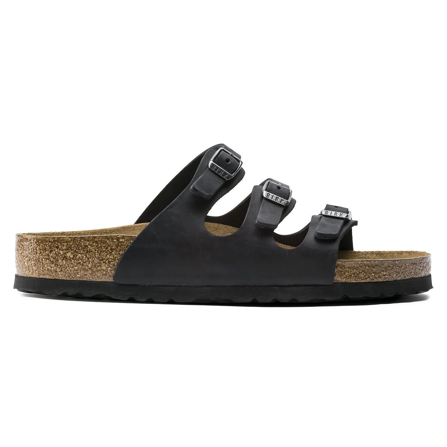 Birkenstock Florida Black Soft Footbed Oiled Leather