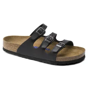 Birkenstock Florida Black Soft Footbed Oiled Leather