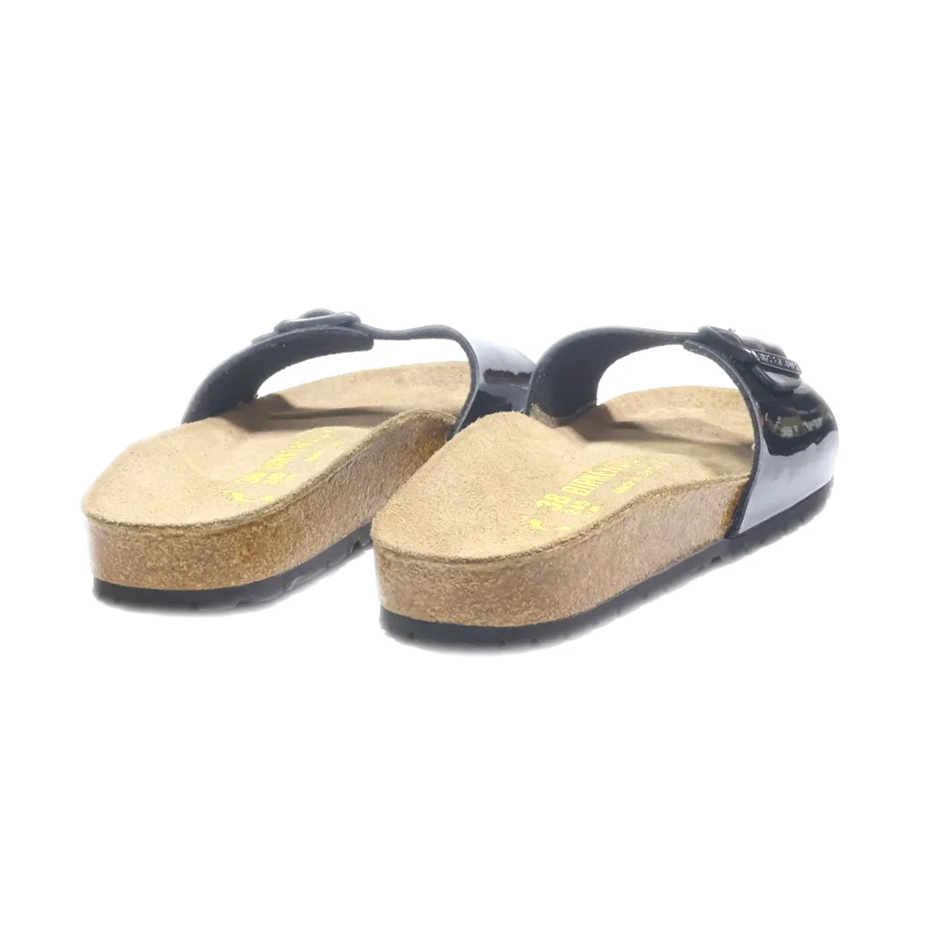 Birkenstock Madrid Flat Sandals Leather Black Colour For Women