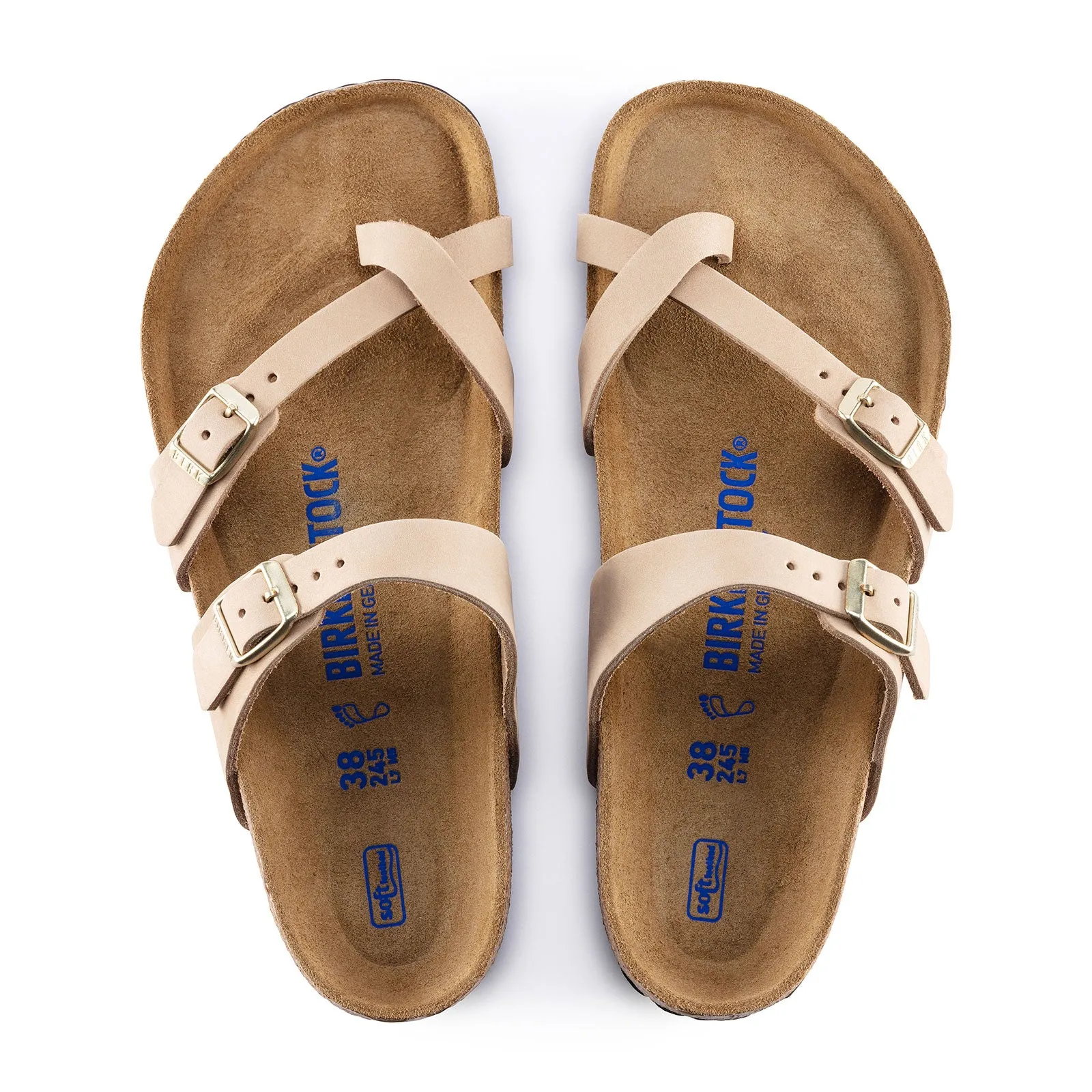 Birkenstock Mayari Soft Footbed Sandal (Women) - Sandcastle Nubuck