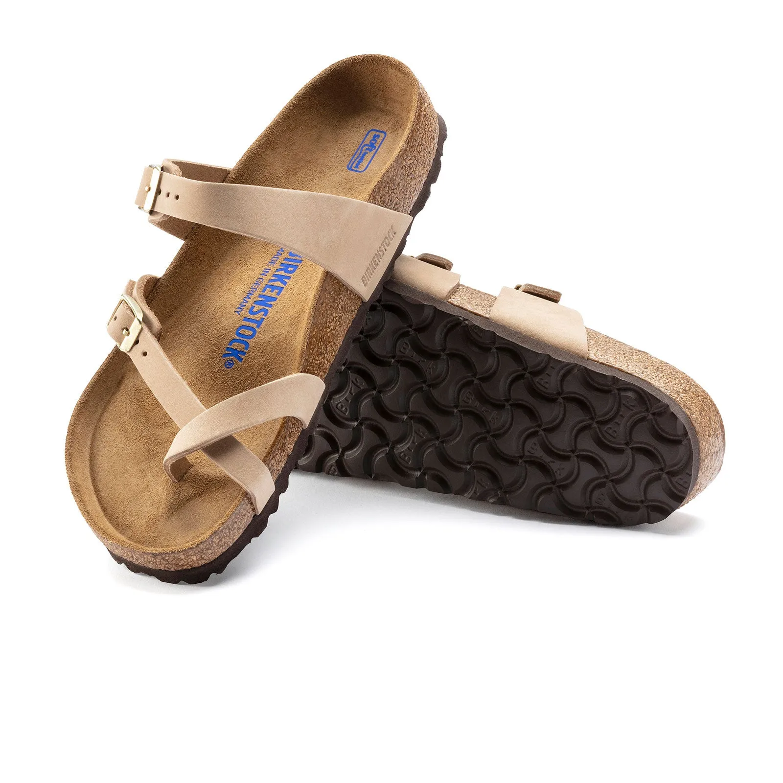 Birkenstock Mayari Soft Footbed Sandal (Women) - Sandcastle Nubuck