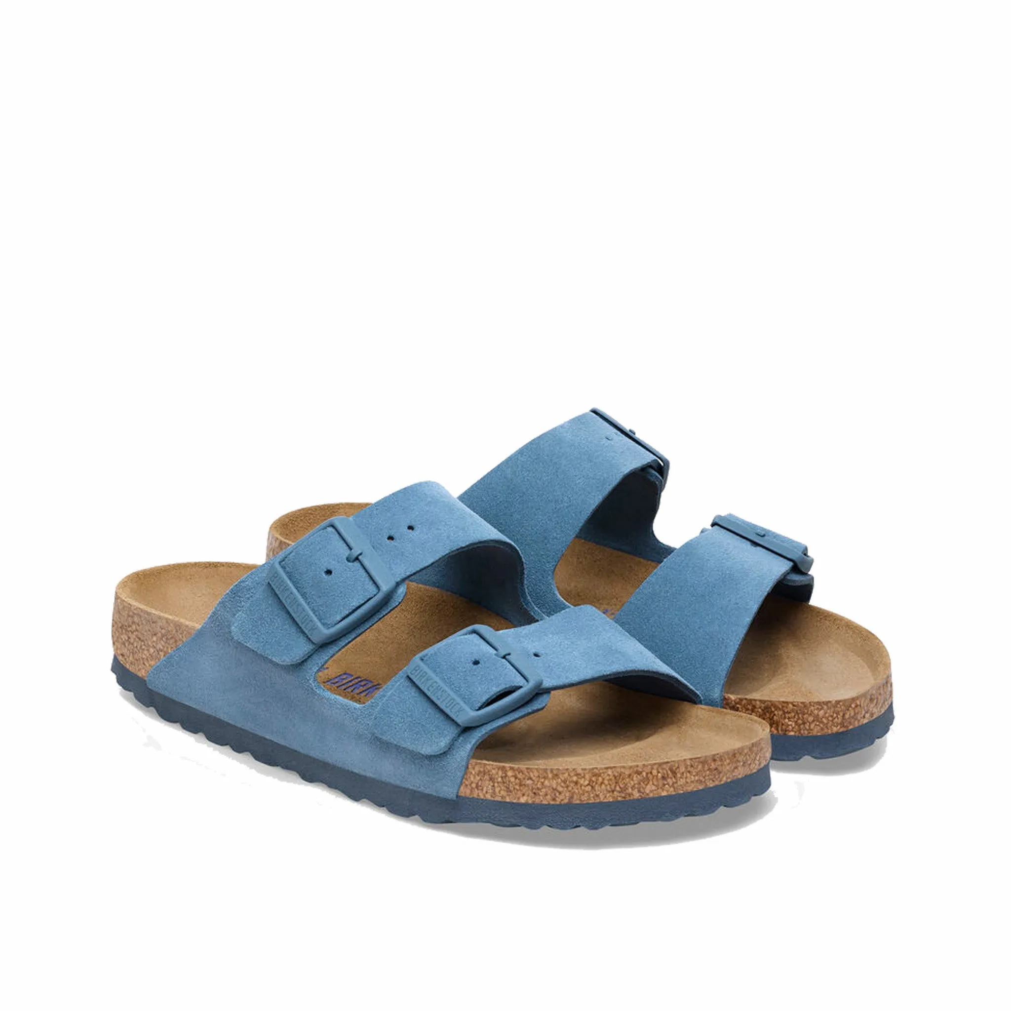 Birkenstock Women's Arizona Soft Footbed Suede Leather (Elemental Blue)