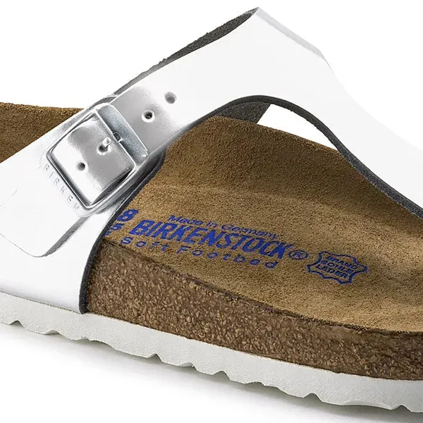 Birkenstock Womens Sandal Gizeh Metallic Silver