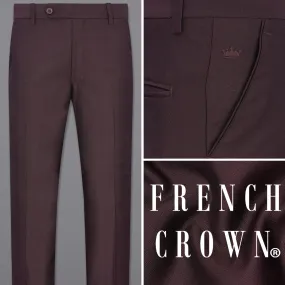 Bistre Wine Solid Pant