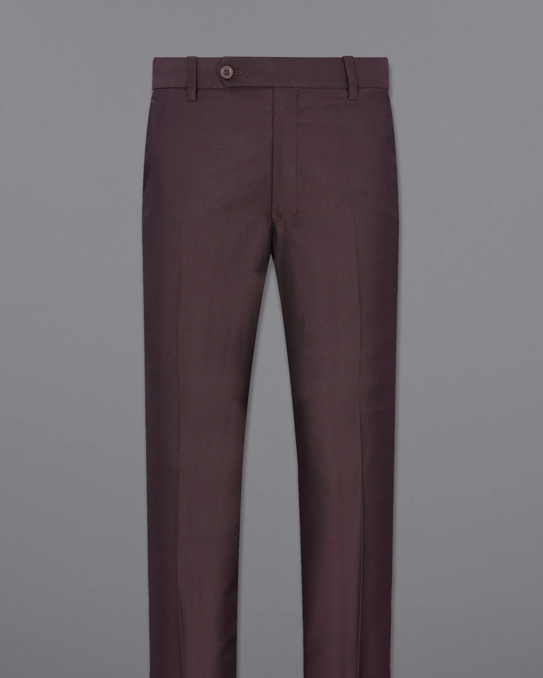 Bistre Wine Solid Pant