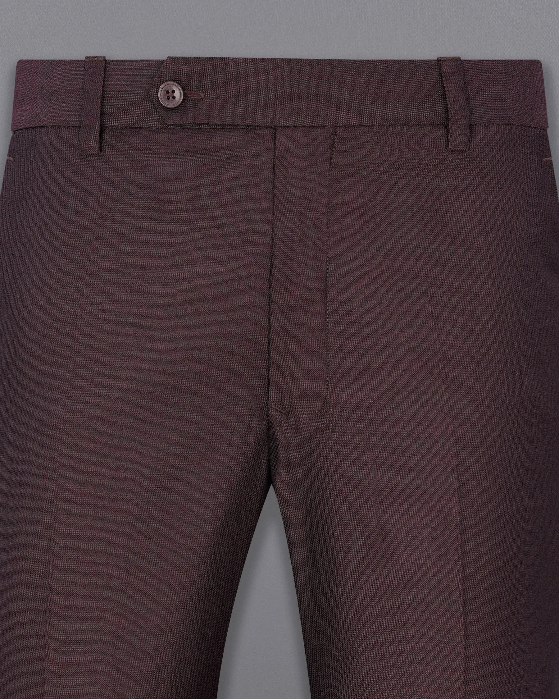 Bistre Wine Solid Pant