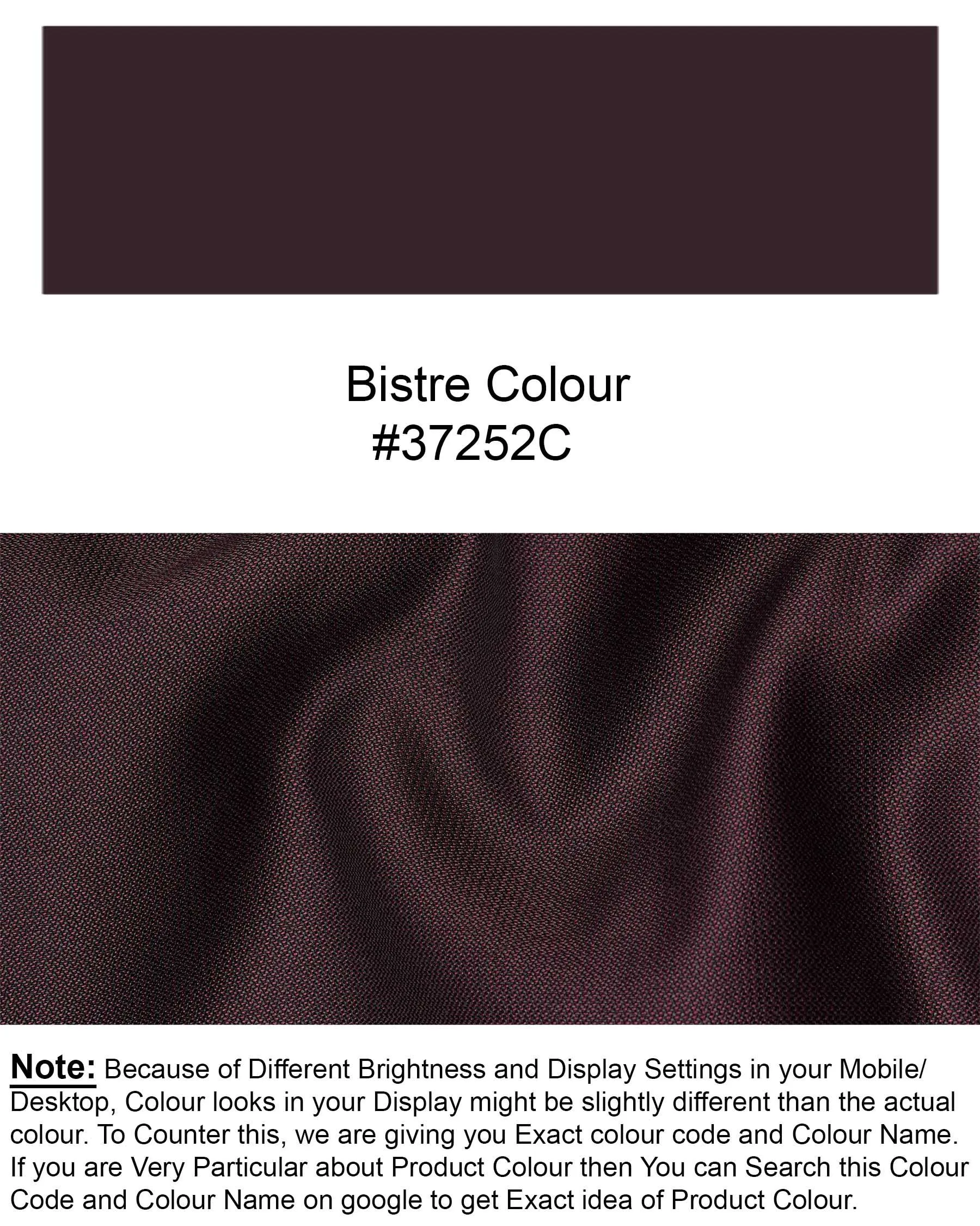 Bistre Wine Solid Pant