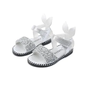 Bling Shiny Rhinestone Girls Sandals With Rabbit Ear