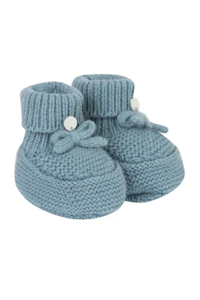 Booties - Blue Grey Knit