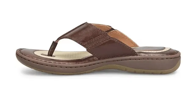 Born Men's Corvo Dark Tan Leather Thong Sandal BM0006916-TN