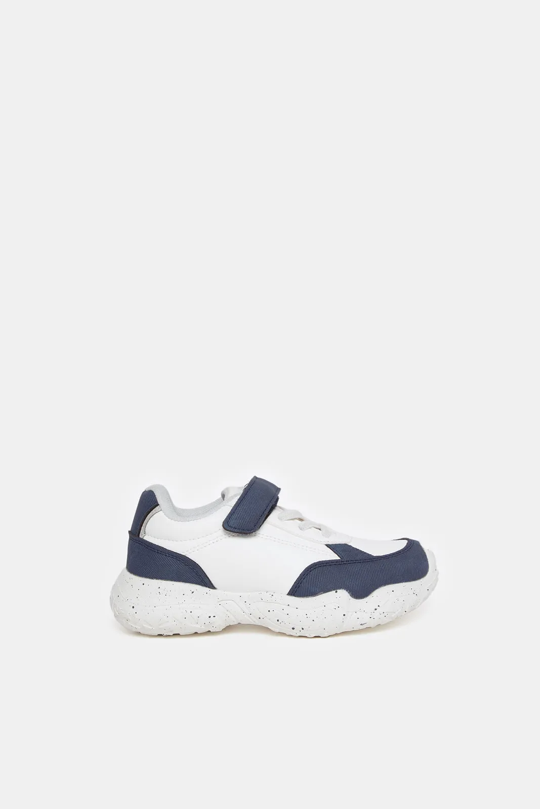 Boys Navy And White Dark Blue Sneakers