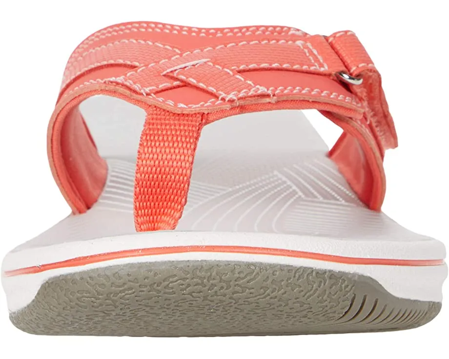 Breeze Sea Clarks sandals, bright coral synthetic