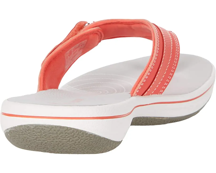 Breeze Sea Clarks sandals, bright coral synthetic