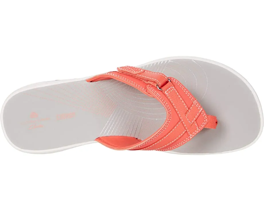 Breeze Sea Clarks sandals, bright coral synthetic