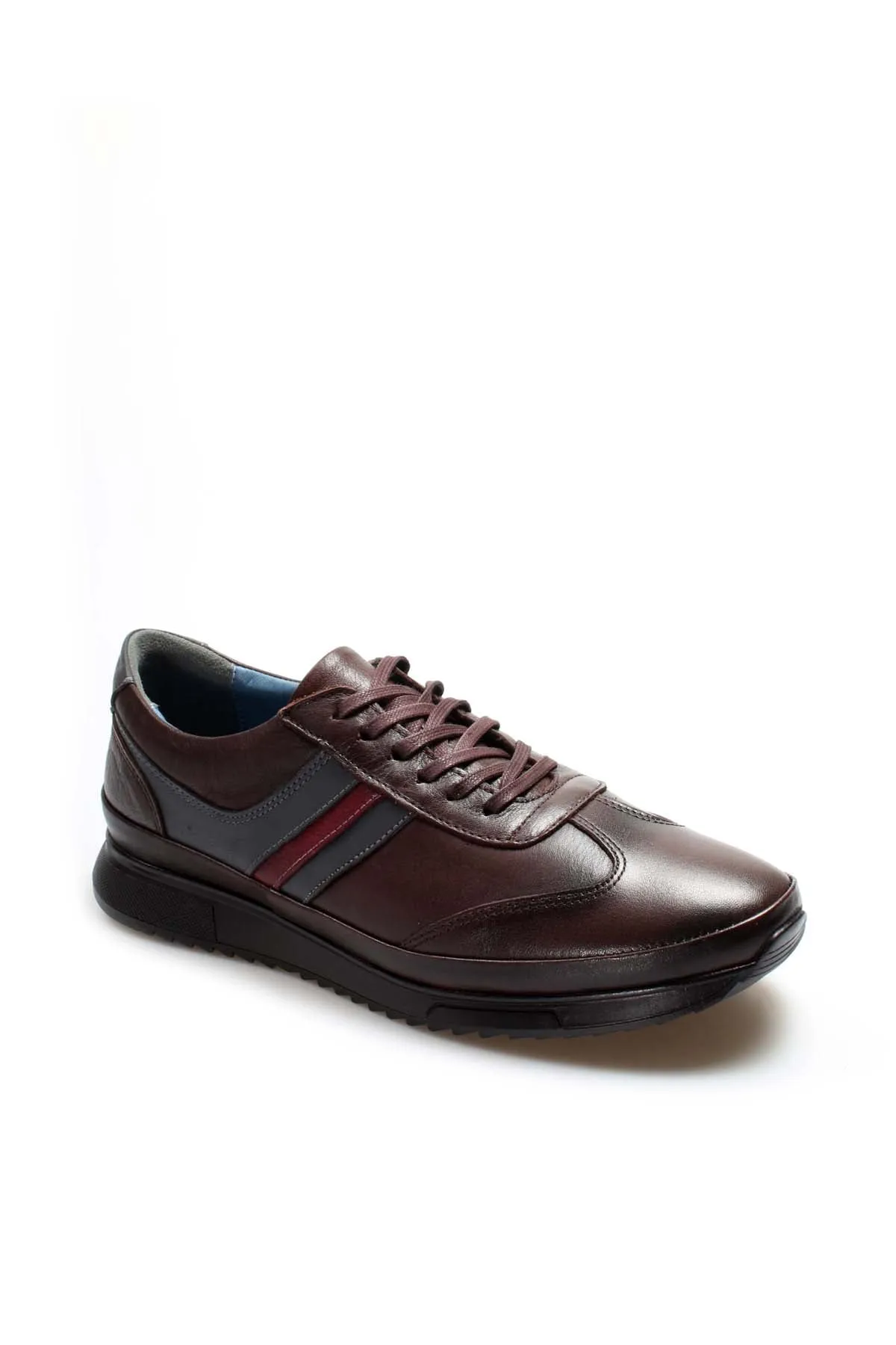 Brown Leather Stripe Sneakers Wessi