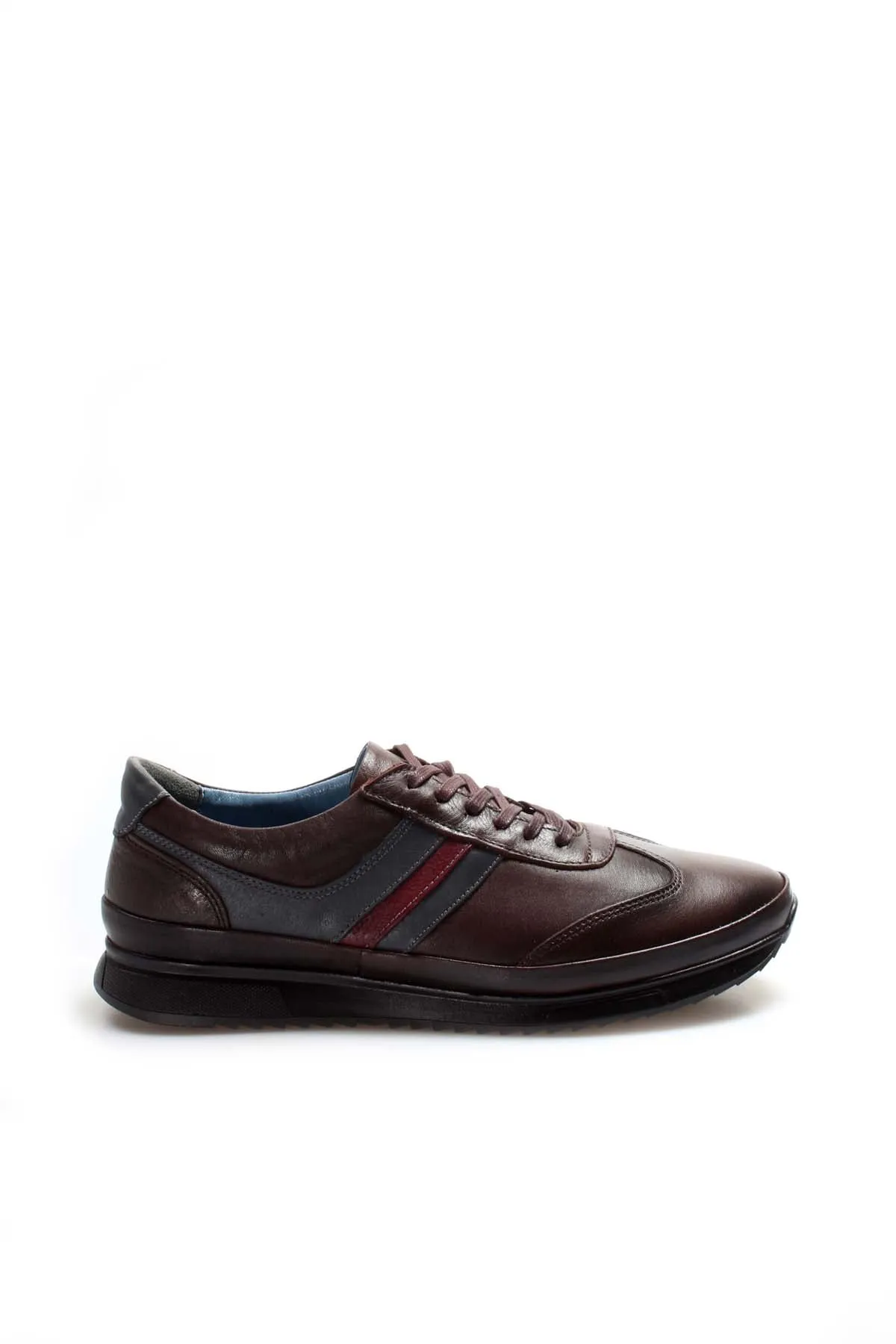 Brown Leather Stripe Sneakers Wessi