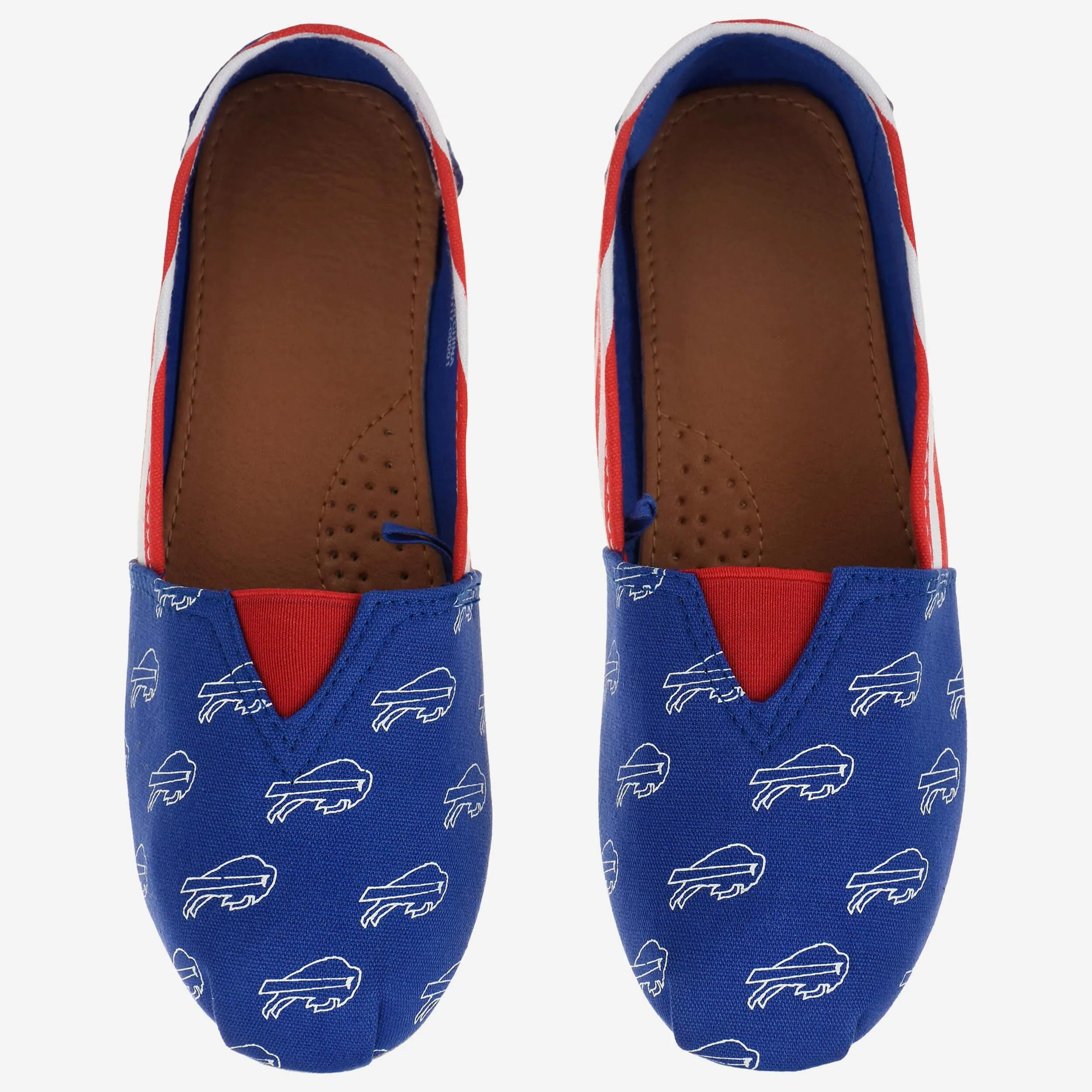 Buffalo Bills Womens Stripe Canvas Shoe