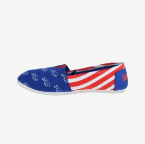 Buffalo Bills Womens Stripe Canvas Shoe