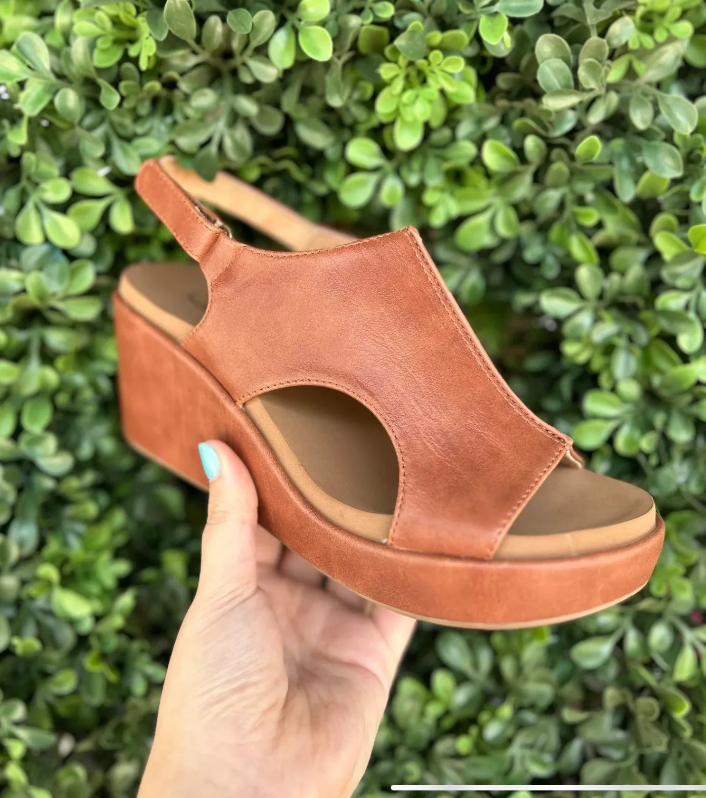 Carley Too Bourbon Brown Corkey Wedges