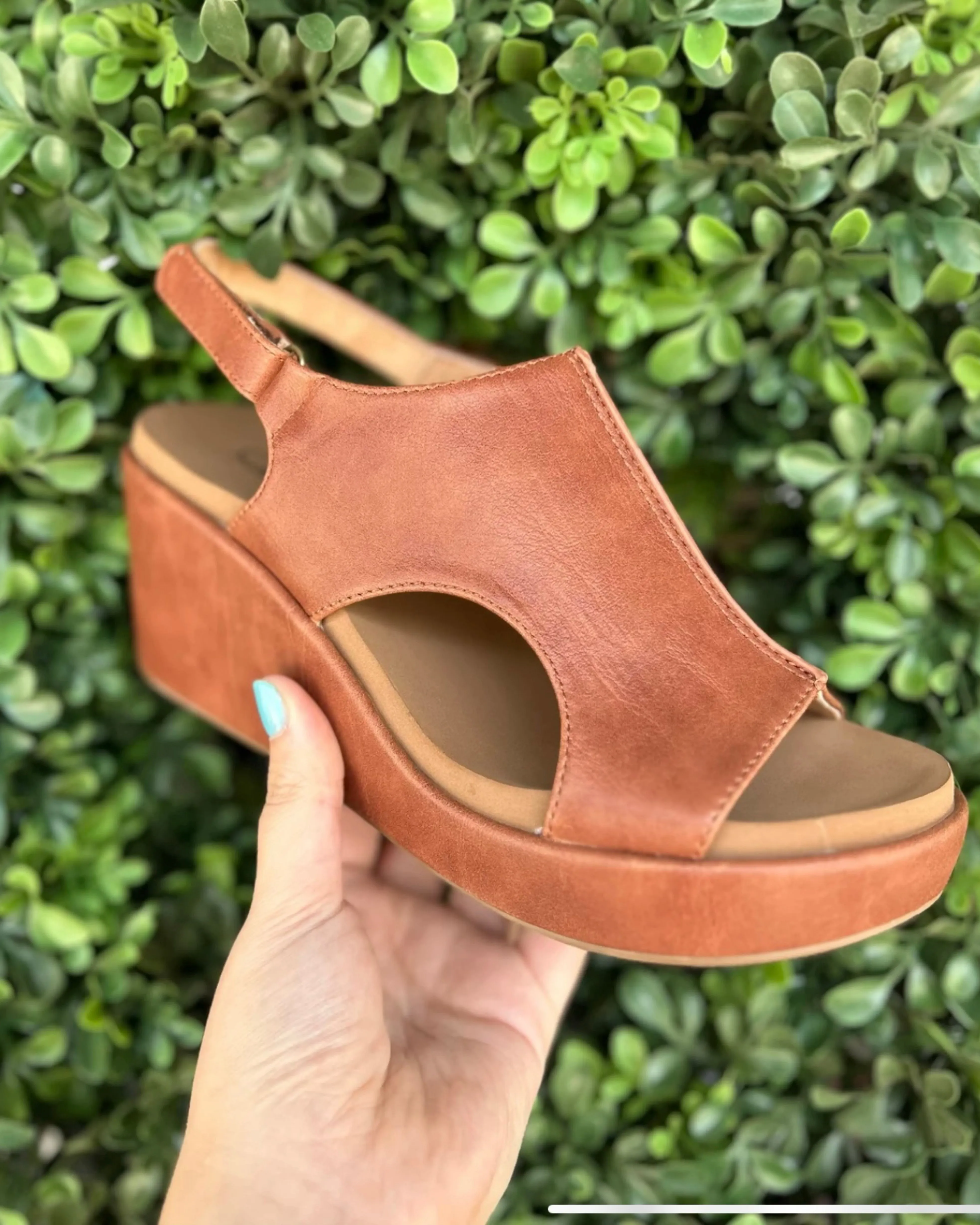 Carley Too Bourbon Brown Corkey Wedges