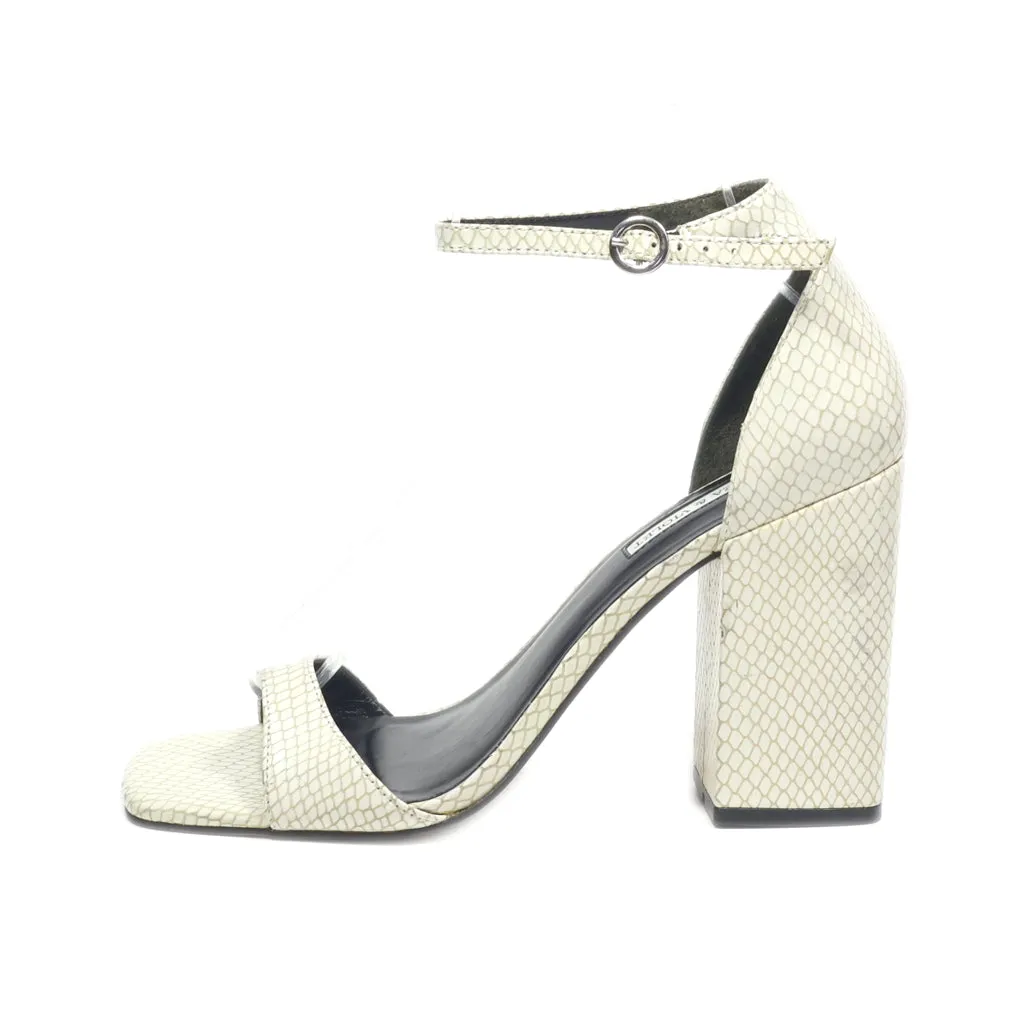 Chelsea & Violet High-Heel Sandals Leather White Colour For Women