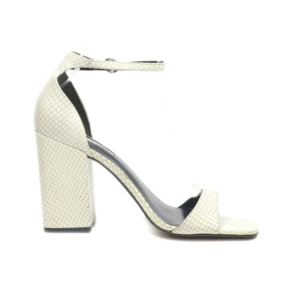 Chelsea & Violet High-Heel Sandals Leather White Colour For Women