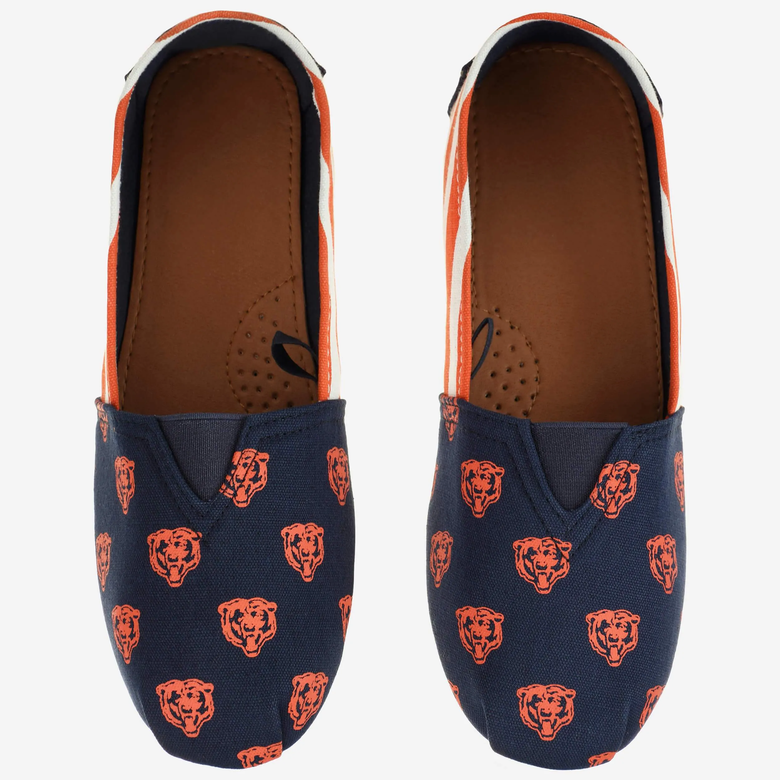 Chicago Bears Womens Stripe Canvas Shoe