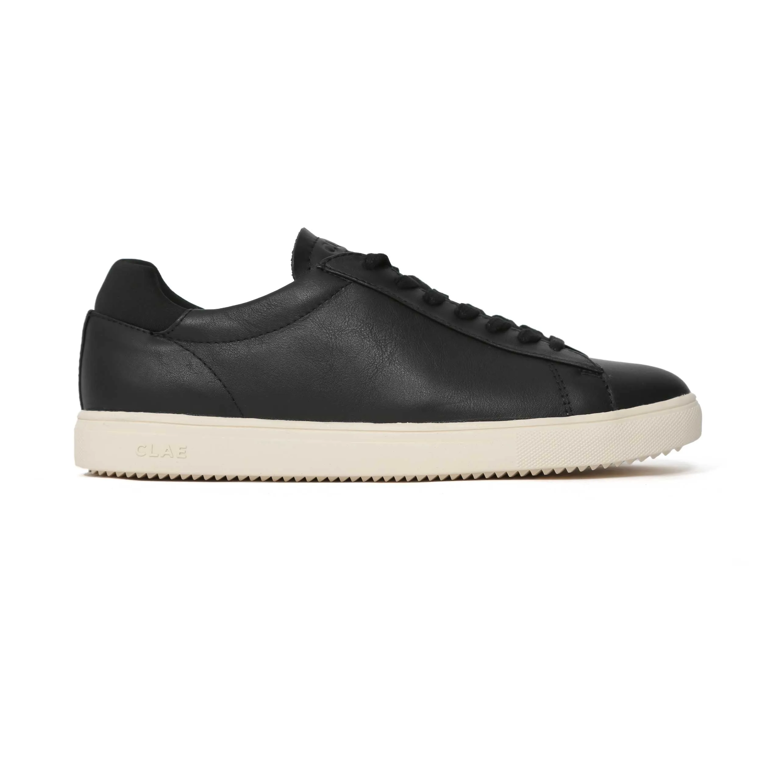 Clae Bradley Essentials Trainer in Black Milled Leather